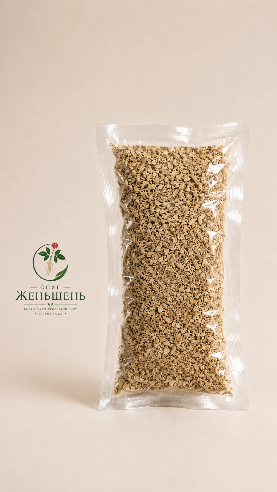 Сушеный корень женьшеня измельчённый